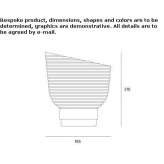 Wireless glass LED table lamp with dimmer Bolhrad