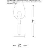 Szklana lampa stołowa LED Aquin