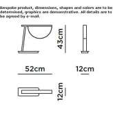 LED table lamp with USB Mostyn