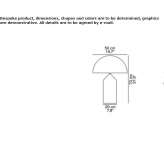 Aluminum table lamp Etretat