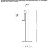 Aluminum table lamp, rechargeable, rechargeable, with LEDs Caudry