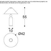 Wooden LED table lamp Kluetz