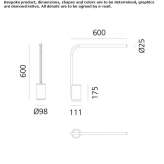 Metal LED table lamp Aitkin