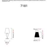 Venetian crystal table lamp Horki