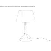 Lampa stołowa LED z dmuchanego szkła Ponuga