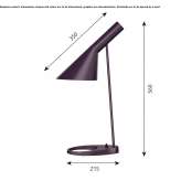 Adjustable steel table lamp Insheim