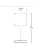 Lampa stołowa LED z dmuchanego szkła Waukon