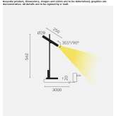 Regulowana lampa stołowa LED Sateni