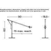 Adjustable aluminum LED table lamp Ostanino