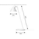 Aluminum LED table lamp with dimmer Rumford