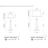 Szklana lampa stołowa Truskaw