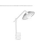 Adjustable with a metal table lamp with a swing arm Kwidzyn