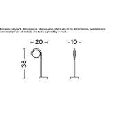 Adjustable aluminum LED table lamp Goetene