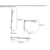 Z aluminiową lampą stołową z wahadłowym ramieniem Thedford