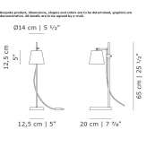 Regulowana lampa stołowa LED ze stali i aluminium Sidzina