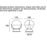 Metal LED table lamp Lenbe