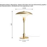Table lamp in brass and opal glass Monroyo