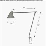 Adjustable LED clamp lamp Rumford