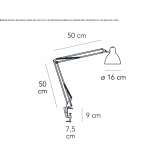 Regulowana lampa z metalowym zaciskiem Moraleja