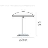 Lampa stołowa ze szkła opalowego i metalu Caliente