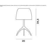 Lampa stołowa LED z dmuchanego szkła i aluminium Carinena