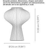 Blown glass table lamp Musenita