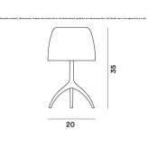 Lampa stołowa LED z dmuchanego szkła i aluminium Carinena