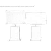 LED table lamp made of steel and wood Crateus