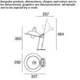 Regulowana lampa stołowa wykonana z ABS Ashukino