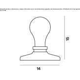 LED table lamp made of blown glass Ardingly