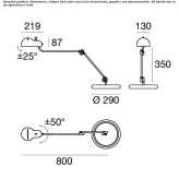 With a metal table lamp with a swing arm Kolchyno