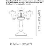 Lampa stołowa wykonana ręcznie z dmuchanego szkła Mernda