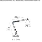 Regulowana metalowa lampa stołowa Moraleja