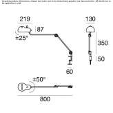 With lamp with metal clamp on swing arm Kolchyno