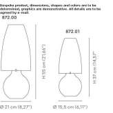 Lampa stołowa z dmuchanego szkła Perroy