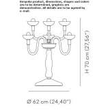 Lampa stołowa wykonana ręcznie z dmuchanego szkła Mernda