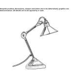 Table lamp with a swivel arm and adjustable rotation Capralba