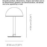 Lampa stołowa z dmuchanego szkła Sampacho