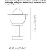 Lampa stołowa z dmuchanego szkła Rekem