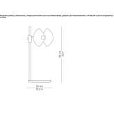 Regulowana mosiężna lampa stołowa Marzling