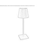 Wireless, rechargeable aluminum table lamp Boyali