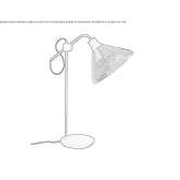 LED table lamp with swing arm Nurri