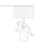 Porcelain table lamp Rodeio