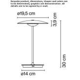 Cordless aluminum LED table lamp Boxgrove