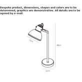 Regulowana metalowa lampa stołowa LED Shasta