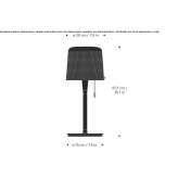 Powder-coated aluminum table lamp Orrios