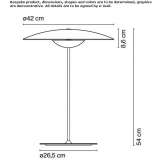 LED table lamp made of aluminum and wood Boxgrove