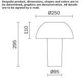 Polycarbonate table lamp Frasinet