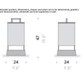 Japanese paper table lamp Cachira