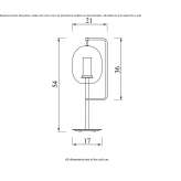 Lampa stołowa LED z mosiądzu i szkła Pillaro